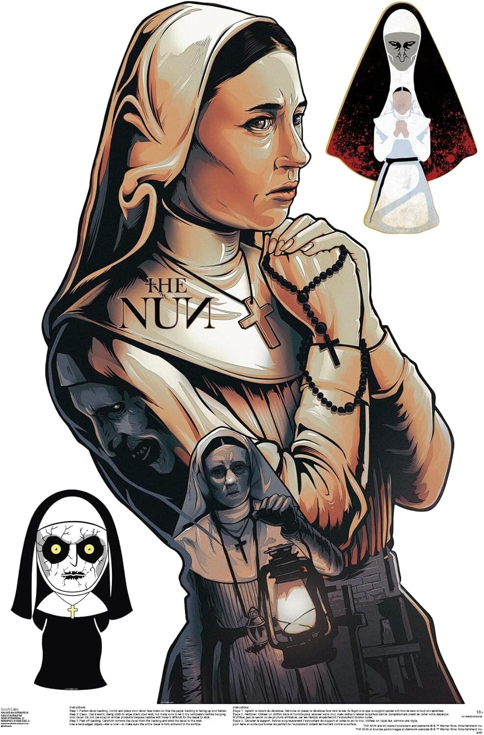 Trends International Full Color Wall Decal The Nun – Large 22" x 34" x 0.02"