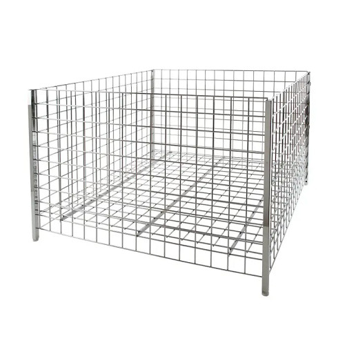 Econoco GTC48/C Chrome 48" Square Grid Dump Bin