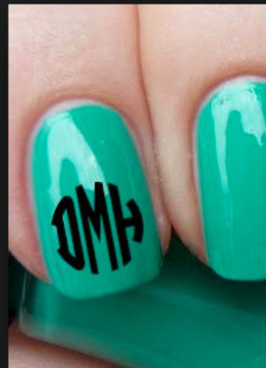 **SALE** Pedicure Nail Decals – Monogram Vinyl Decals – Nail Art –