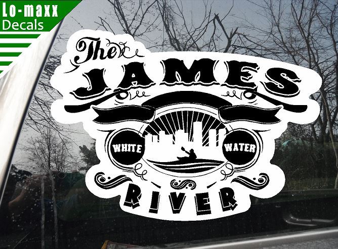 James River Whitewater Richmond Virginia High Quality Printed Vinyl Sticker