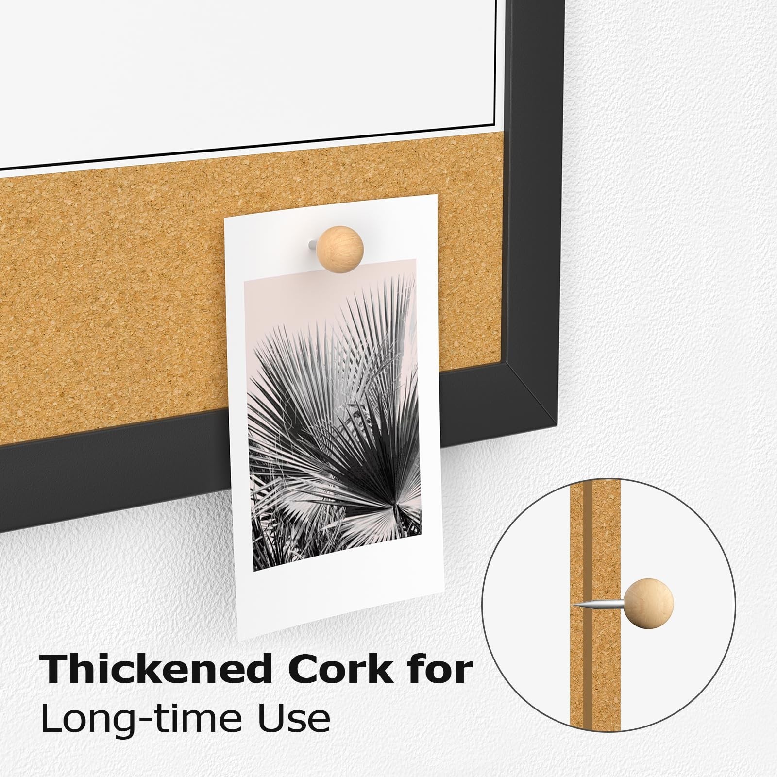 Monthly Whiteboard Calendar with Cork for Wall, 17" x 13" Double-Sided Dry Er…