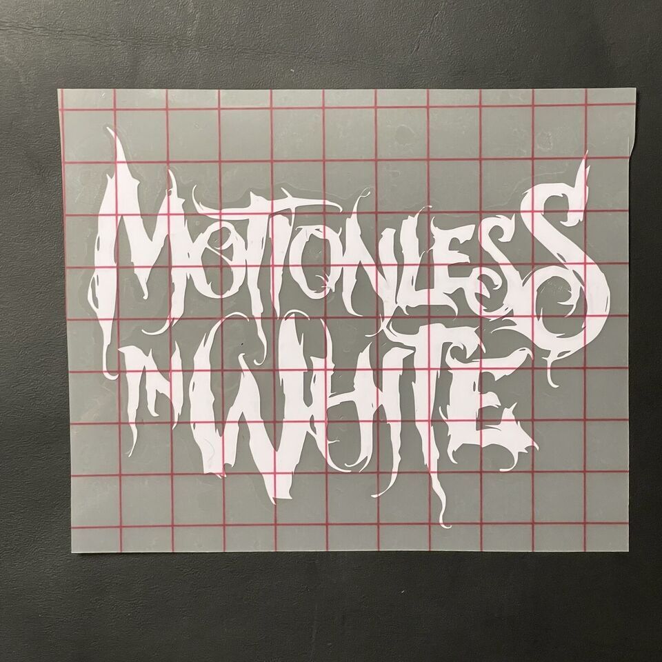 Motionless In White Car Decal Vinyl Glossy Band Logo Bumper Sticker Metalcore