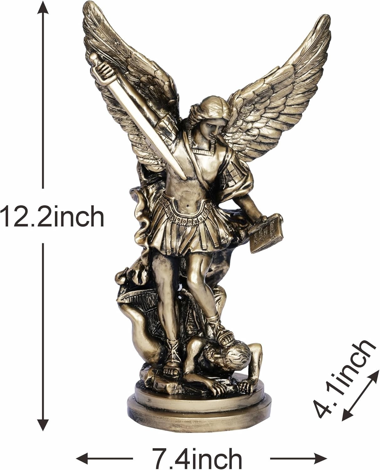 12.2in St Michael Archangel Statue San Miguel Arcangel Statue Saint Michael Defe