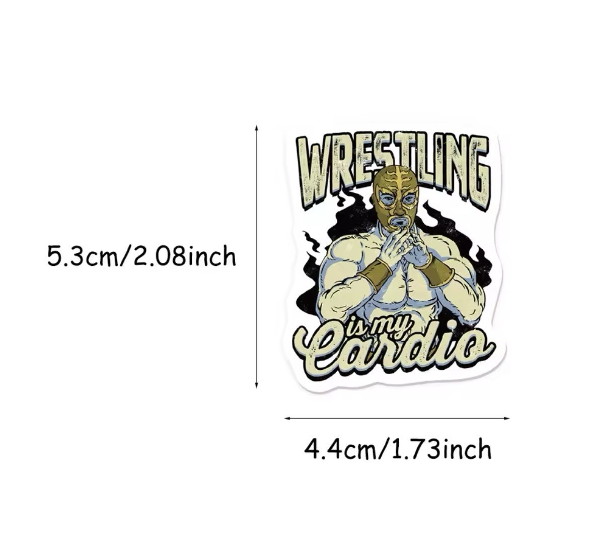 Wrestling Style Stickers 50pk Wrestling Superstars Matte Stickers FREE SHIPPING