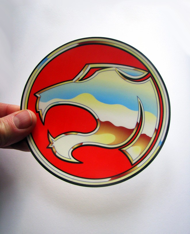 Big ThunderCats Logo Sticker 5" Vinyl Decal Lion Cat 80s Cartoon Symbol