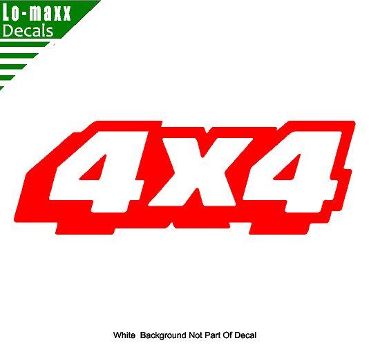 4 x 4 Four Wheel Drive Truck High Quality Sizes And Colors Die Cut Vinyl Decal