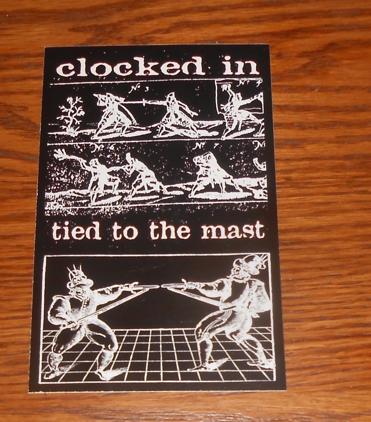 Clocked In Tied to the Mast Sticker Rectangle Promo 5.5×3.5