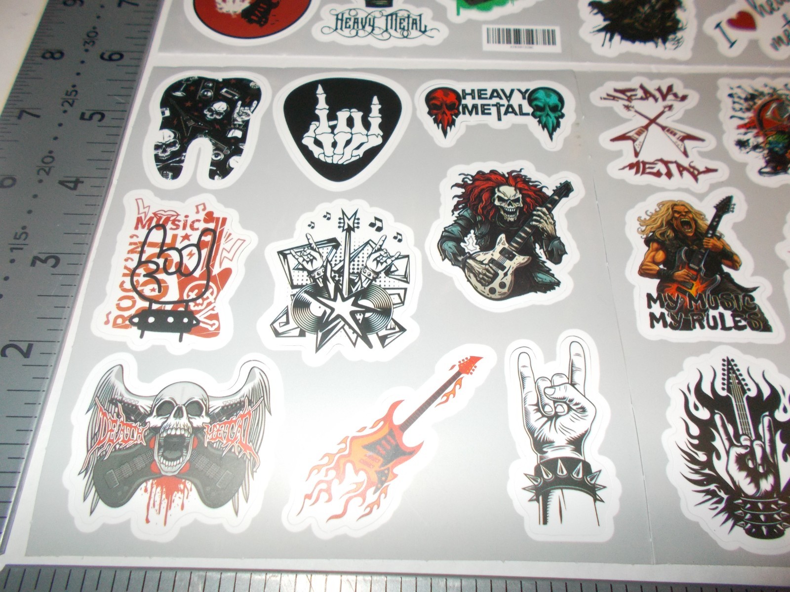 108 Heavy Metal Rock Music Stickers 2 of Each 54 Different Stickers.