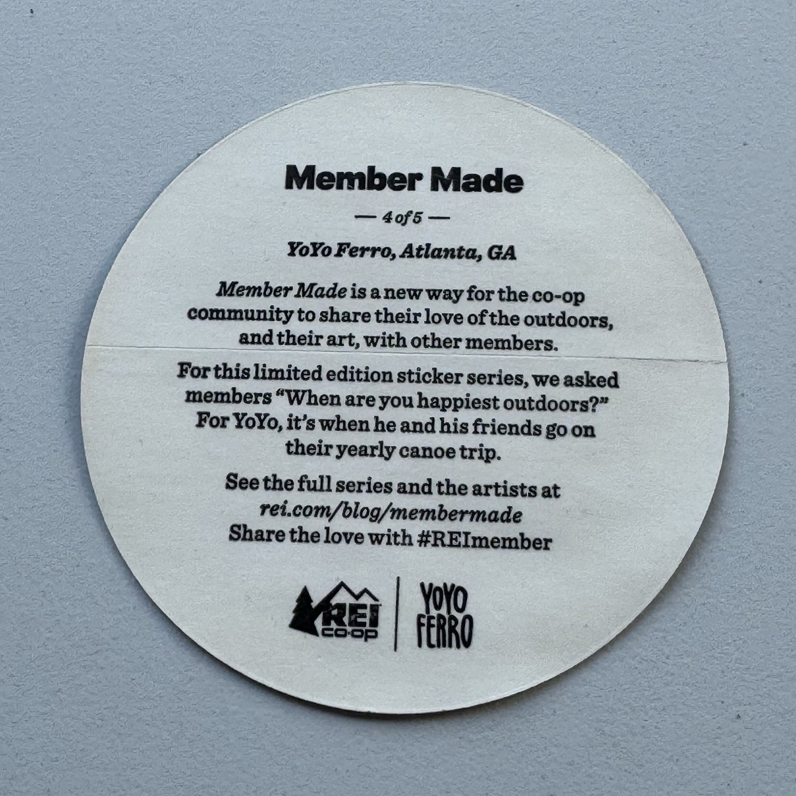 REI Co-op Member Made #4 Sticker – Limited Edition – Outdoor Camping Lifestyle