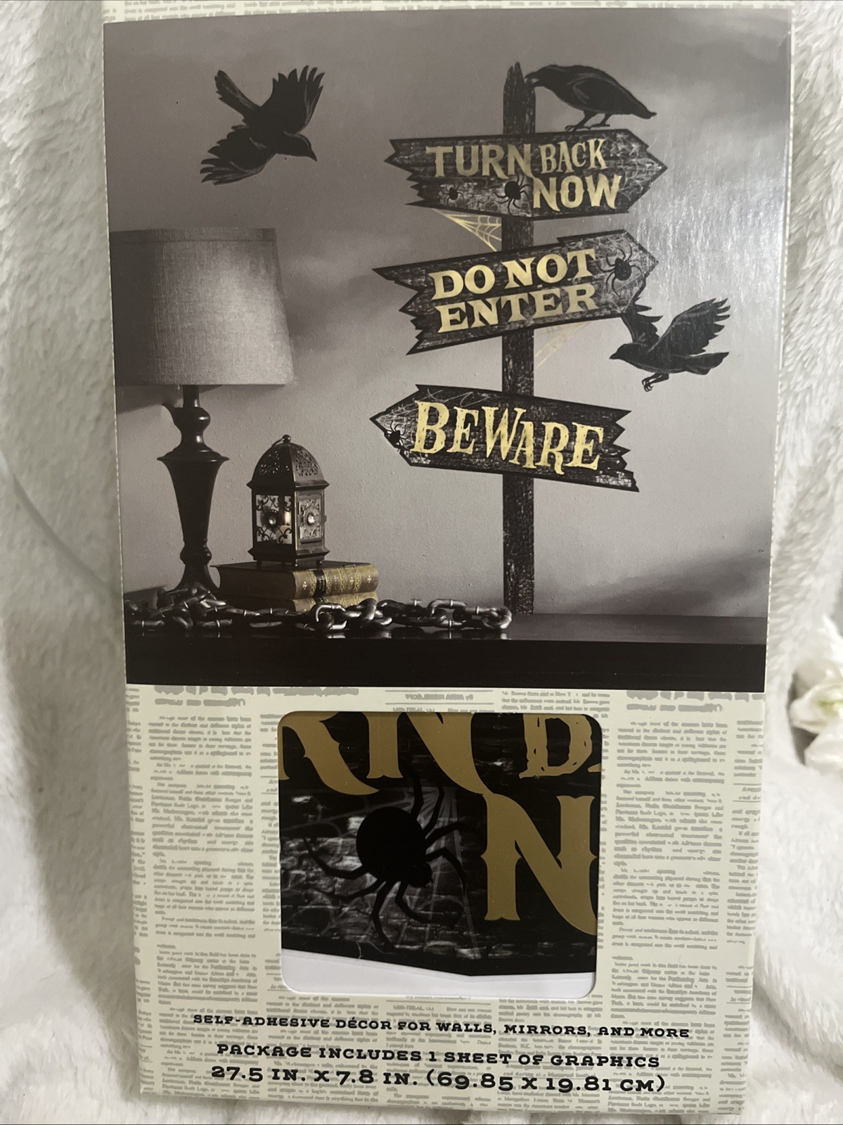 Halloween Foil Wall Art ~Hocus Pocus ~Hallows Eve ~Do Not Enter~ Self Adhesive