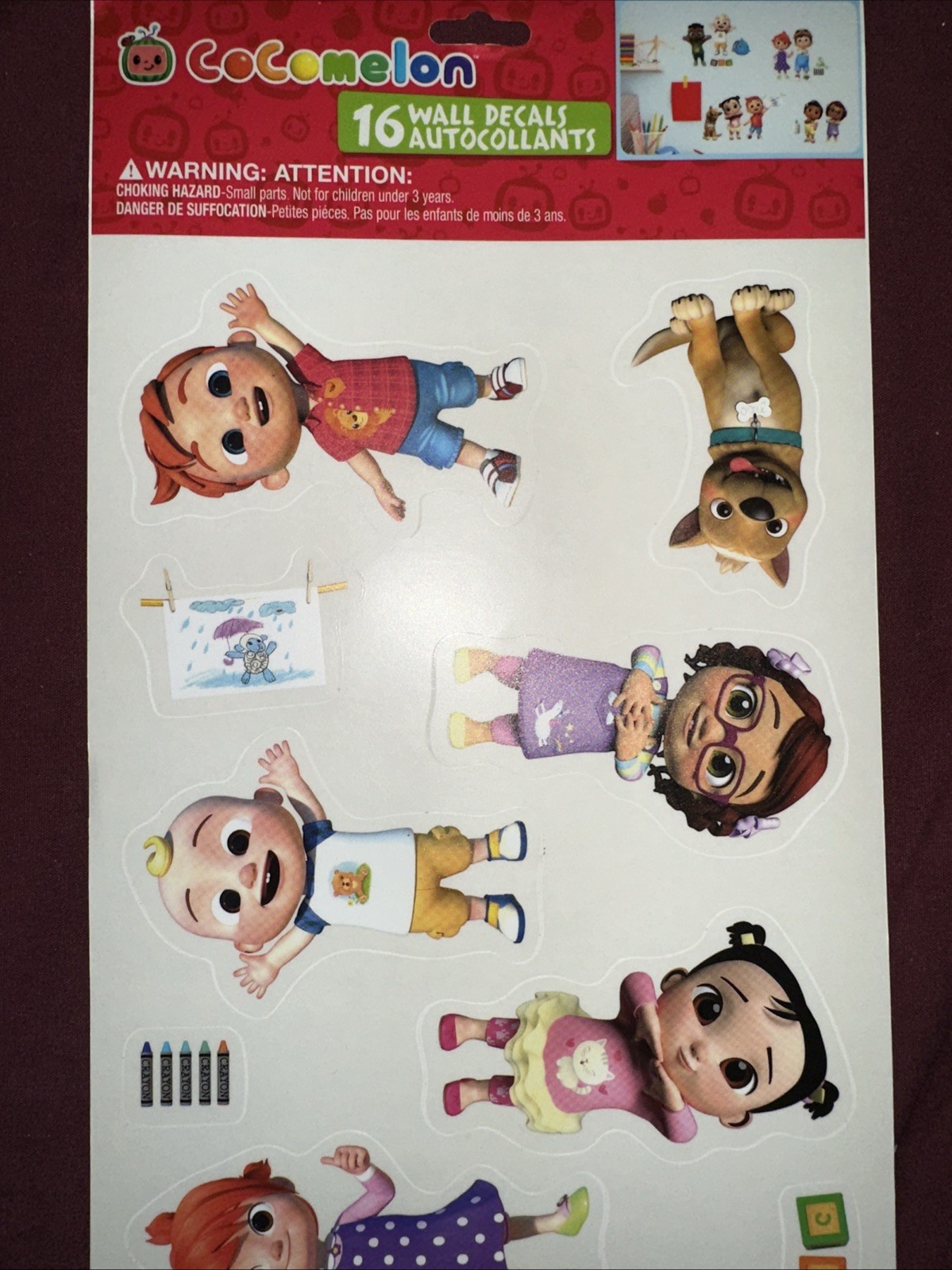 16 Cocomelon Wall Decals 2022 Moonbug Kids Room Decor Baby Toddler Nursery Gift