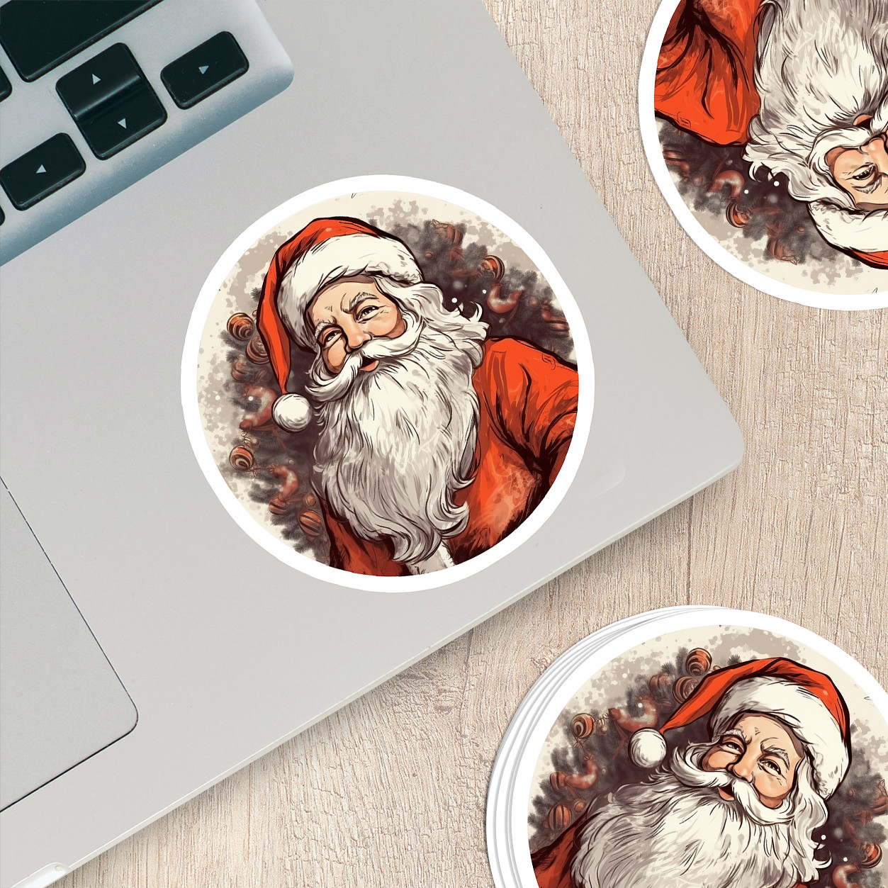 Santa Claus Vinyl Sticker – Bring the Magic of Christmas Anywhere
