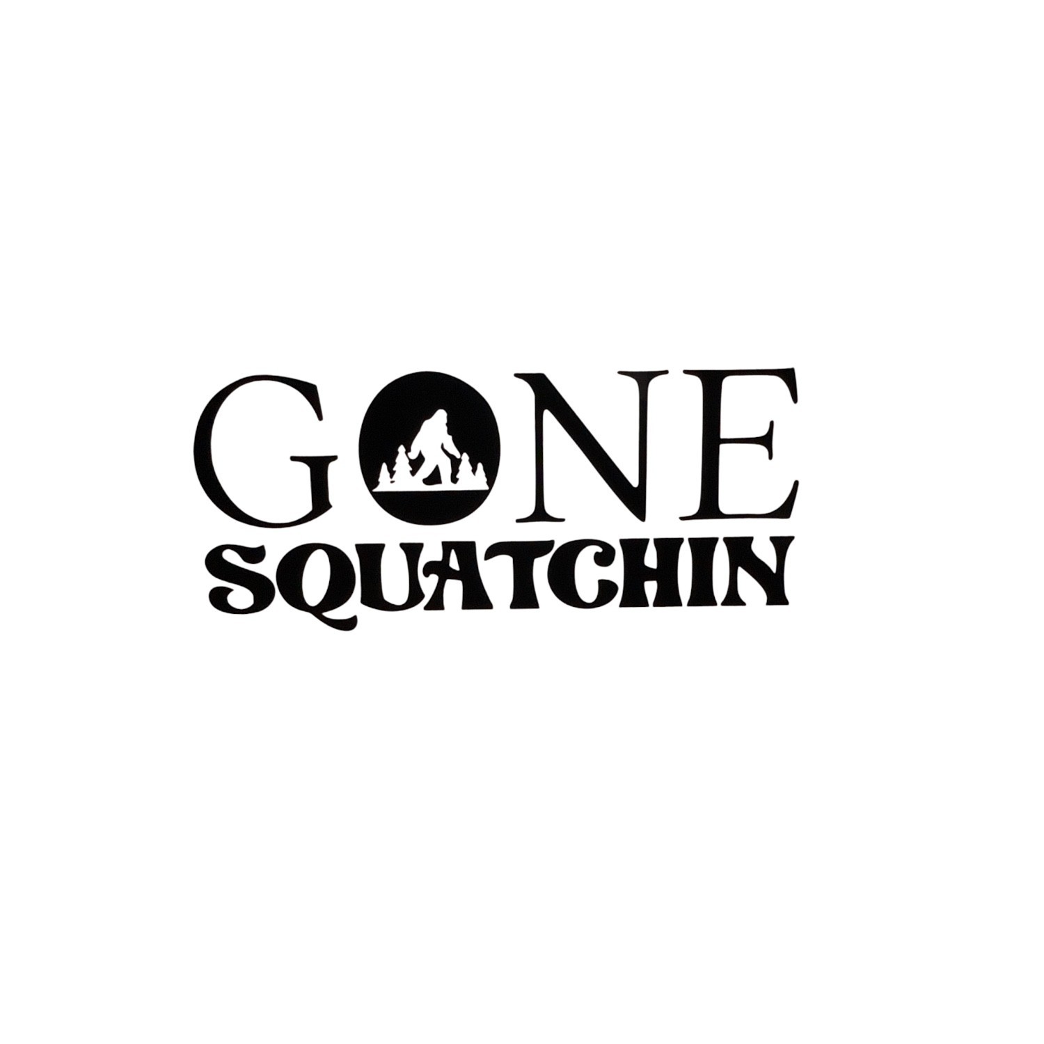 Gone squatchin bigfoot vinyl decal for cars trucks laptop most smooth surfaces