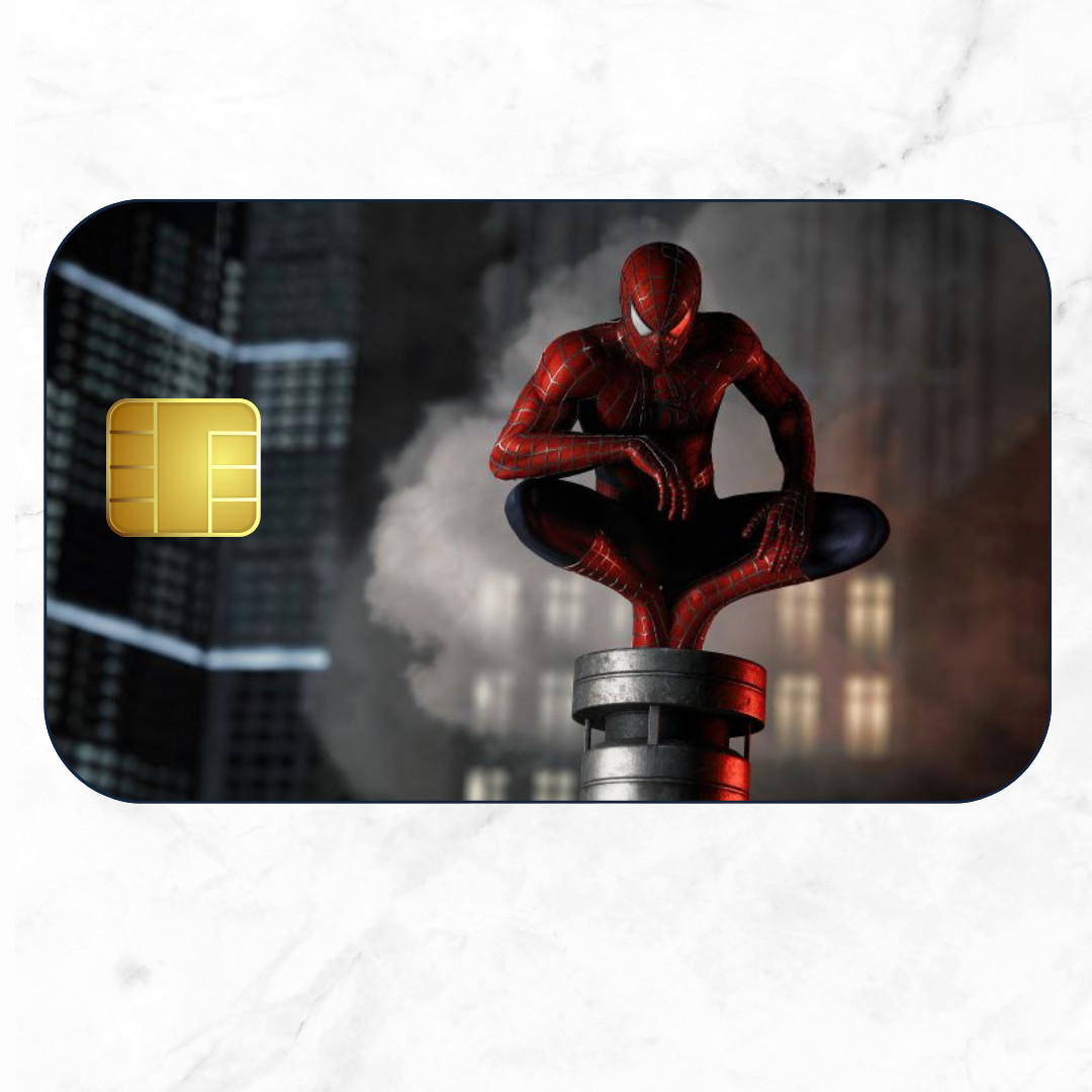 Spider Man Squat Debit Card Credit Card Skin Small Chip