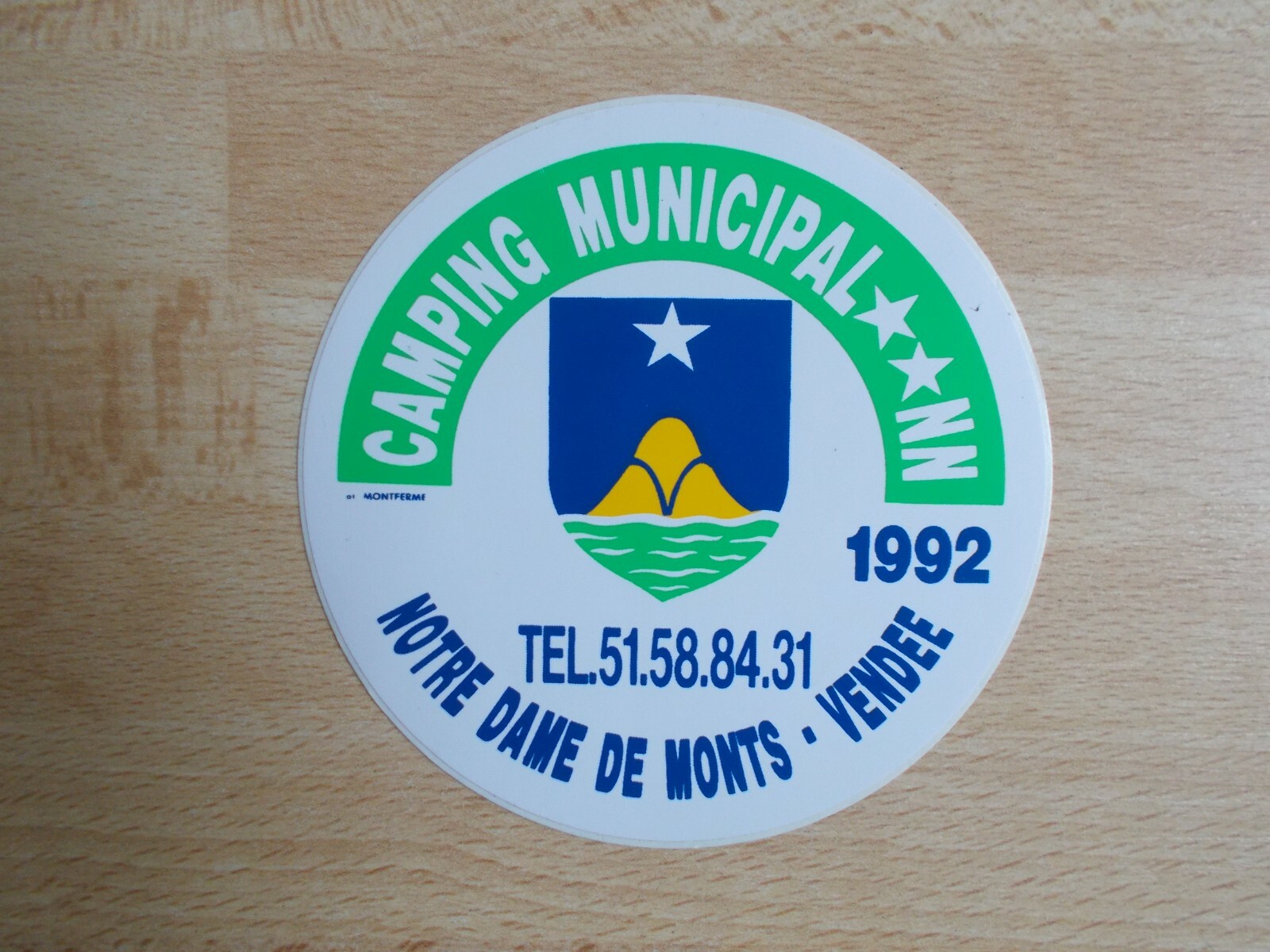 Sticker Camping Municipal Notre Dame Lady Monts – Vendee 1992