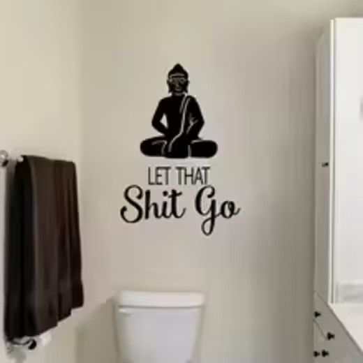 1pc Meditation Room Wall Decals Quote Buddha Religious Yoga Wall Art Vinyl Hippi