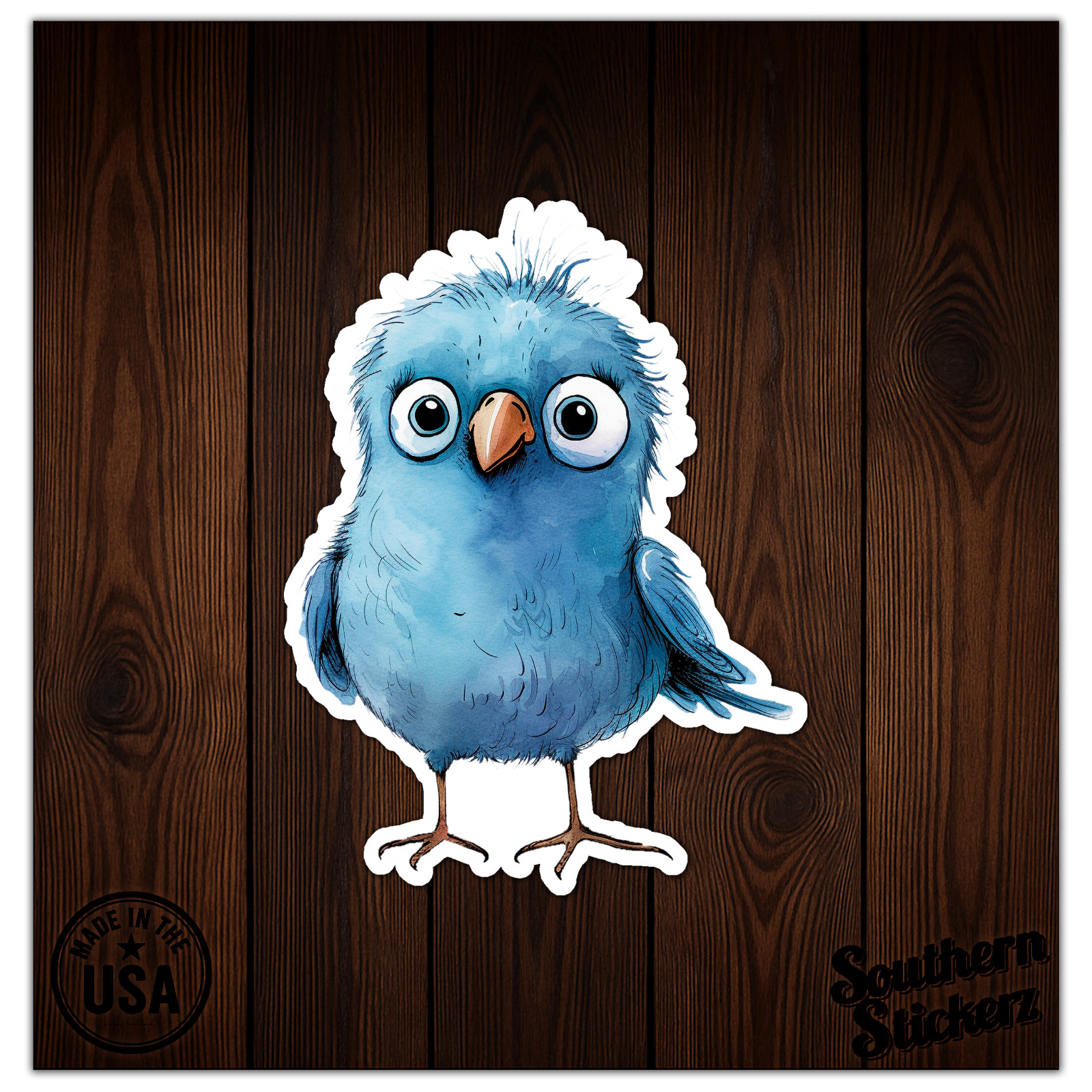 Cute Baby Blue Bird – Vinyl Decal Sticker – Car Window Laptop – ebn12516
