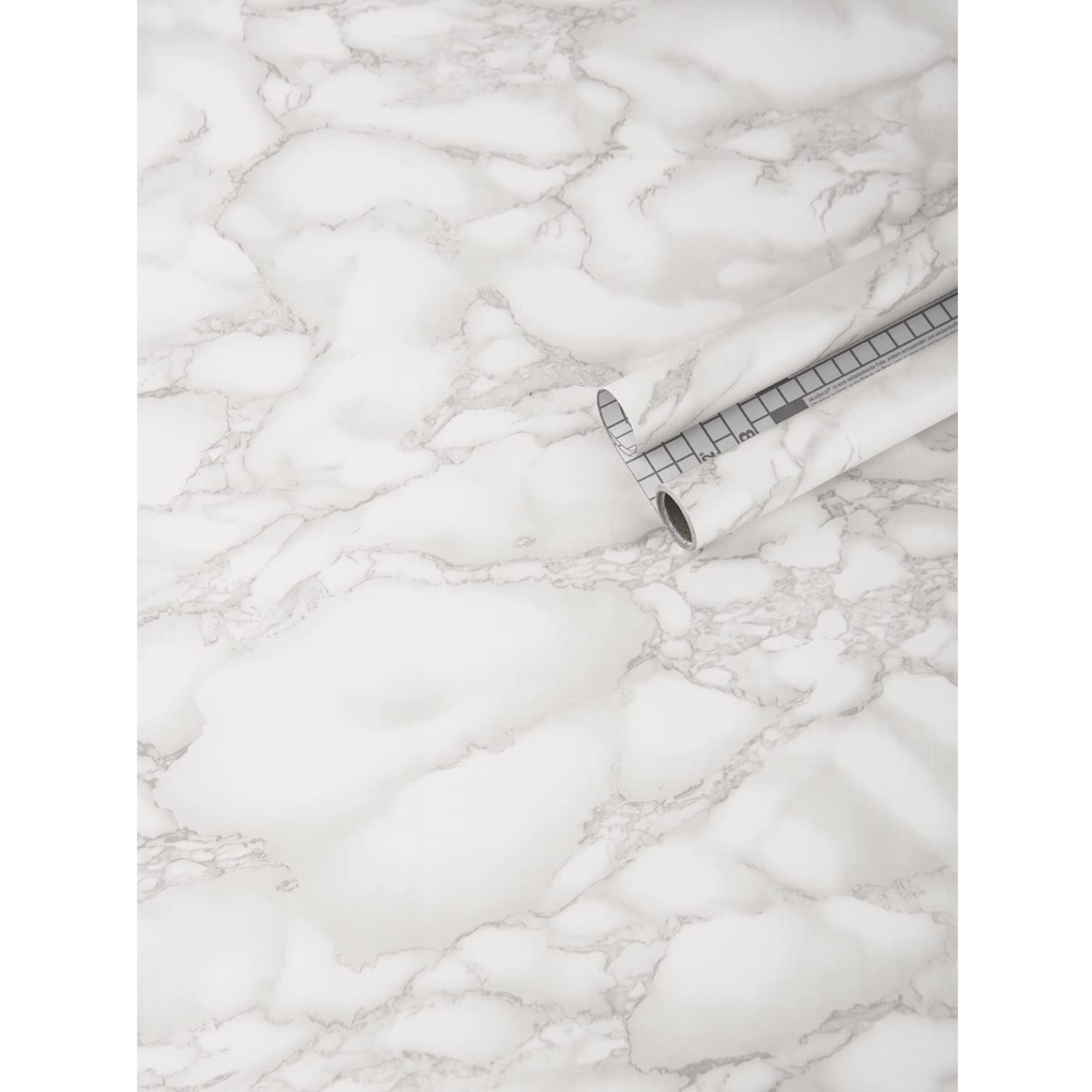 Self-Adhesive Gray Marble Wallpaper Roll 15.8" x 120" for Easy Installation