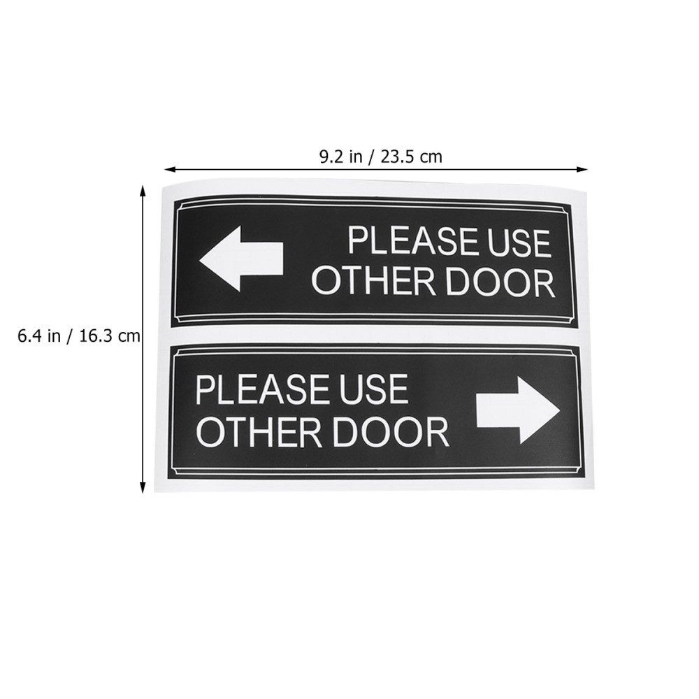 Creative Door Stickers 6Pcs Please Use Other Door Sign Decals for Easy DIY