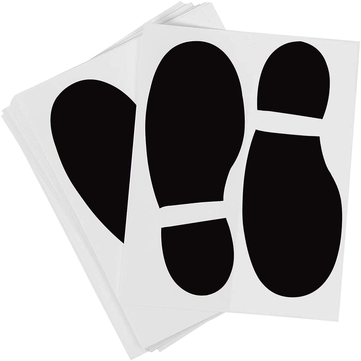 20 Pairs 40 Prints Black Shoes Footprint Stickers PVC Footprint Decals for Of…