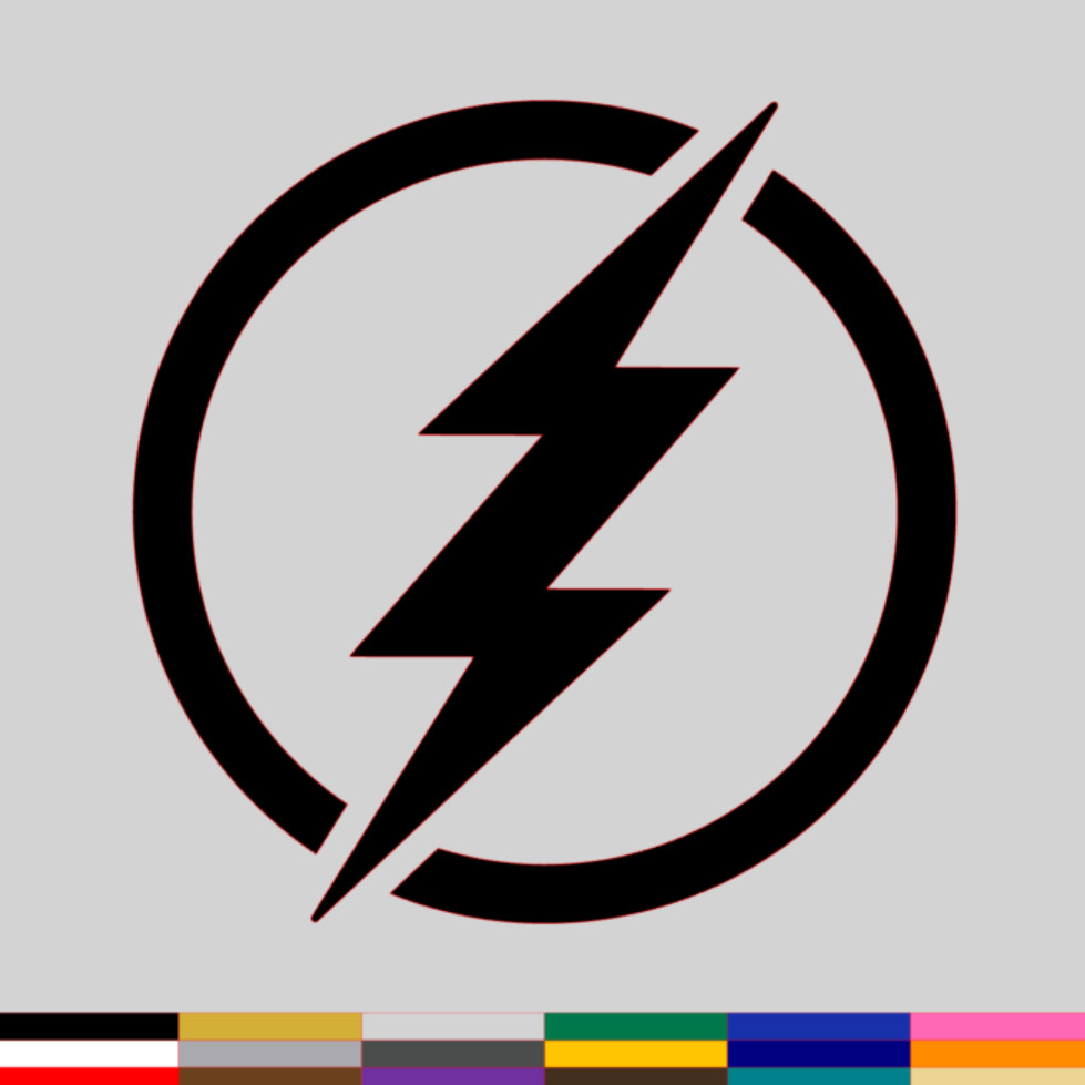 Lightning Bolt Symbol Decal PICK SIZE COLOR Vinyl Sticker Shock Electric Power
