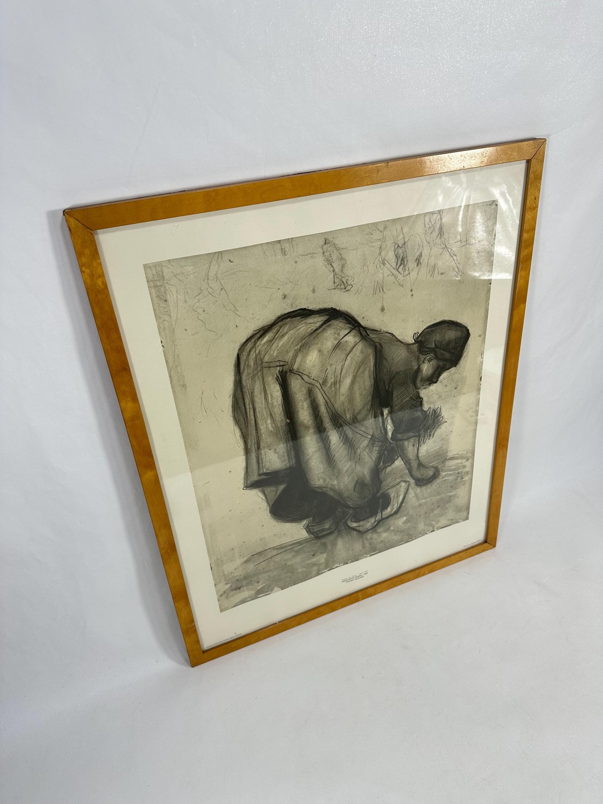 Vincent van Gogh Reproduction: Woman Picking Grains Art Print