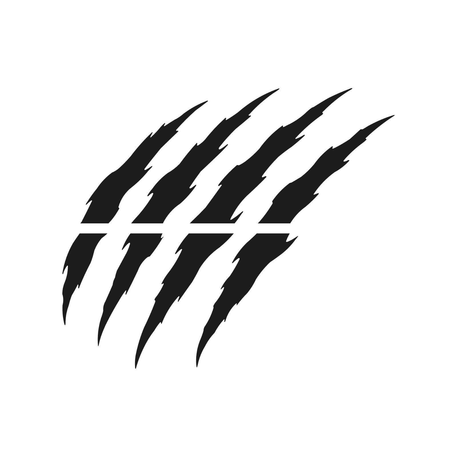Top and bottom separate Claw scratch mark Vinyl Decal Car monster claw Sticker
