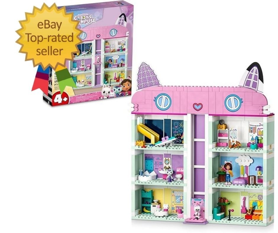 Gabby's Dollhouse Building Toy – Pretend Play Toy Figures & Playsets for Girls &