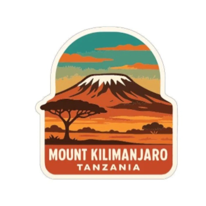 Mount Kilimanjaro Tanzania Iron On Heat Transfer Vinyl HTV Die-Cut Symbolic