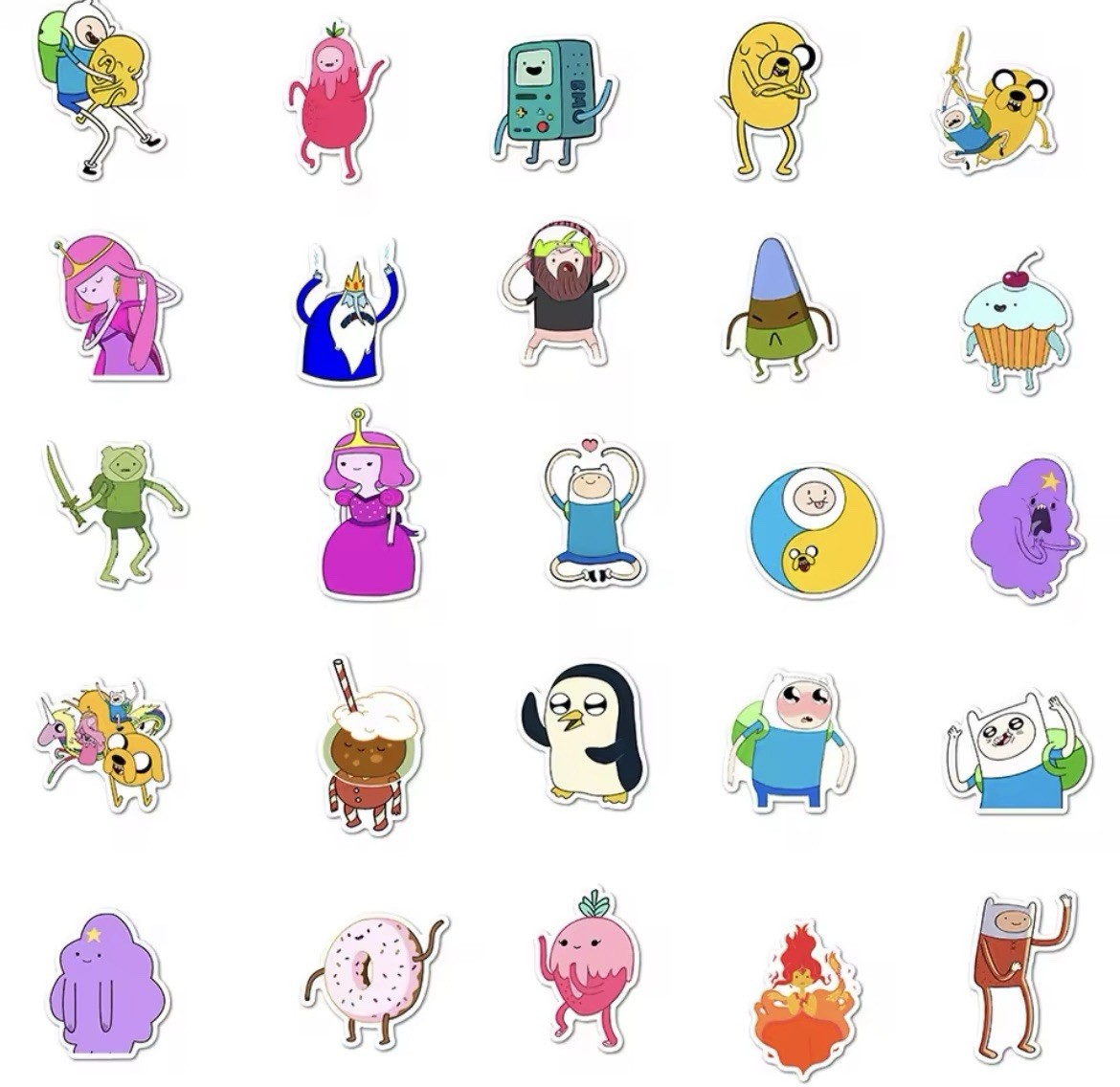 Adventure Cartoon Time Style Stickers 50pk Mix Cartoon Sticker Fun FREE SHIPPING