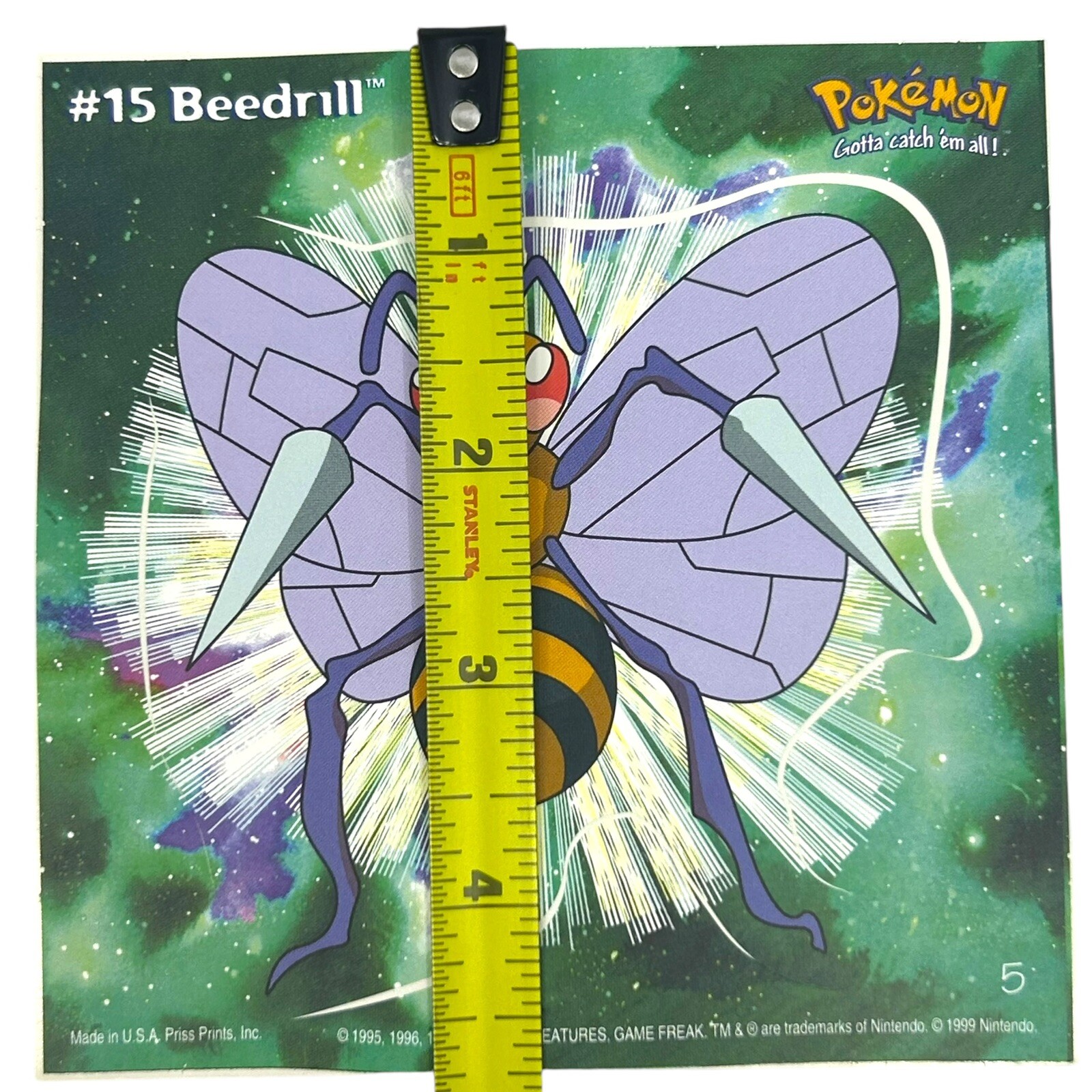 Pokemon Collect ’em Stick-Ups Beedrill #15 Large 4” Sticker Priss Prints