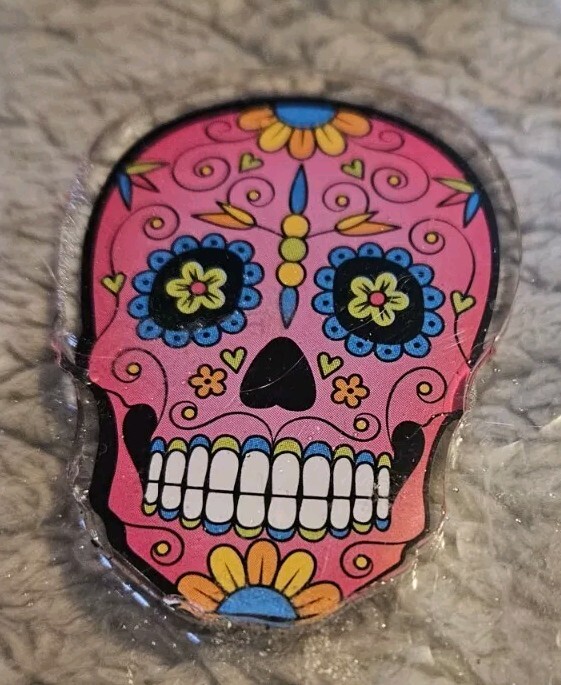 Day Of The Dead Skull Stickers 4 Stickers 3.25 Inches Tall