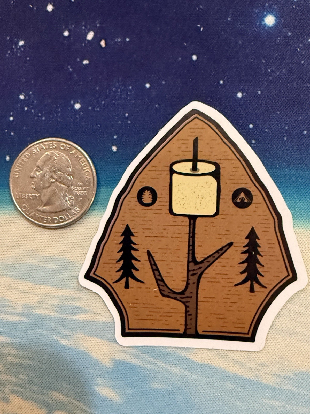 Outdoors Hiking Camping Adventure Nature Mountain Forest Trail Sticker Decal