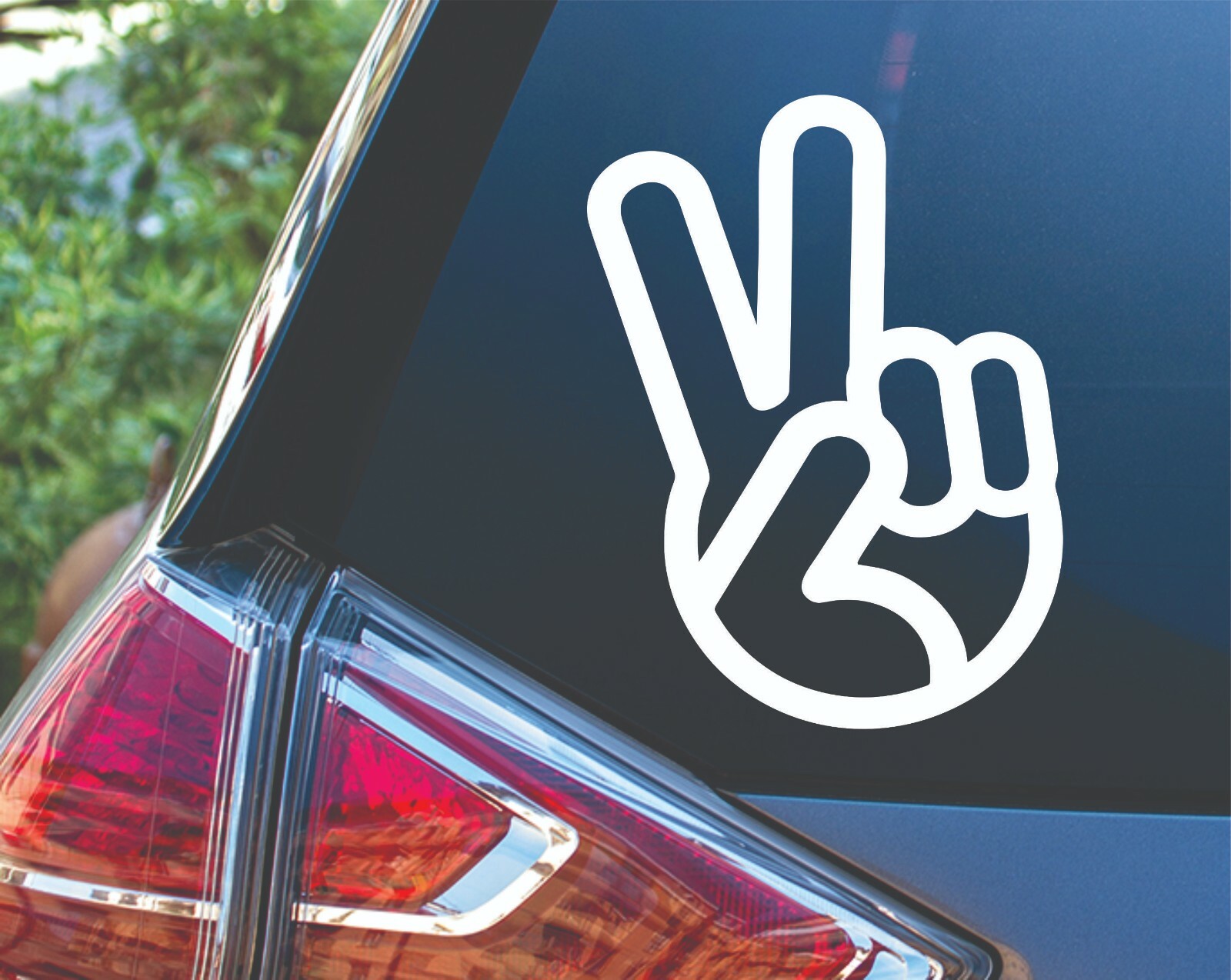Hand Peace Sign Hippie Car Laptop Tumbler Phone Vinyl Decal Sticker