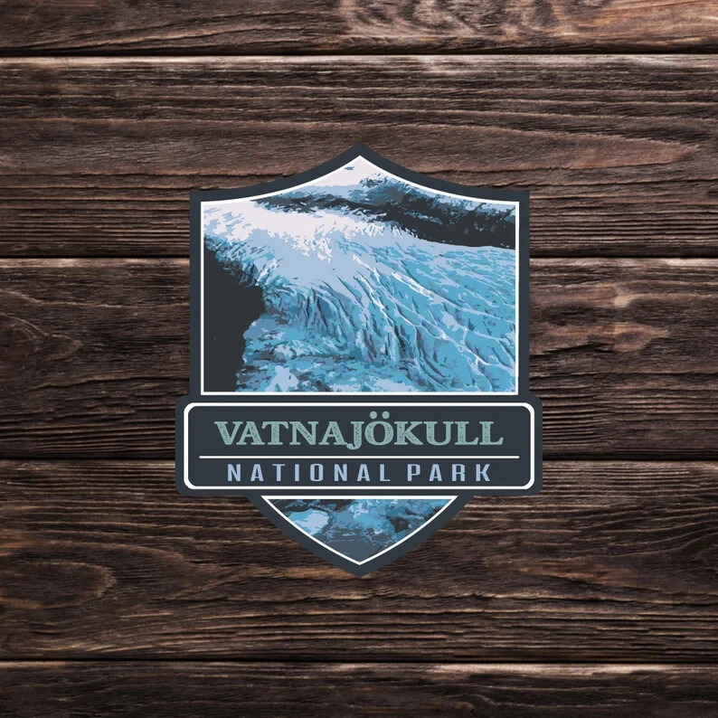 Vatnajökull National Park Sticker – Iceland Adventure Travel Collection