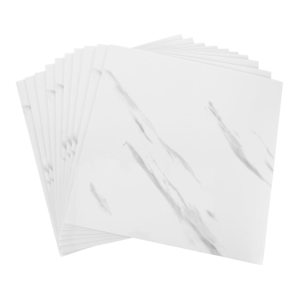 20 Pcs Self Adhesive Peel And Stick Simulated Marble Tiles For Kitchen Walls