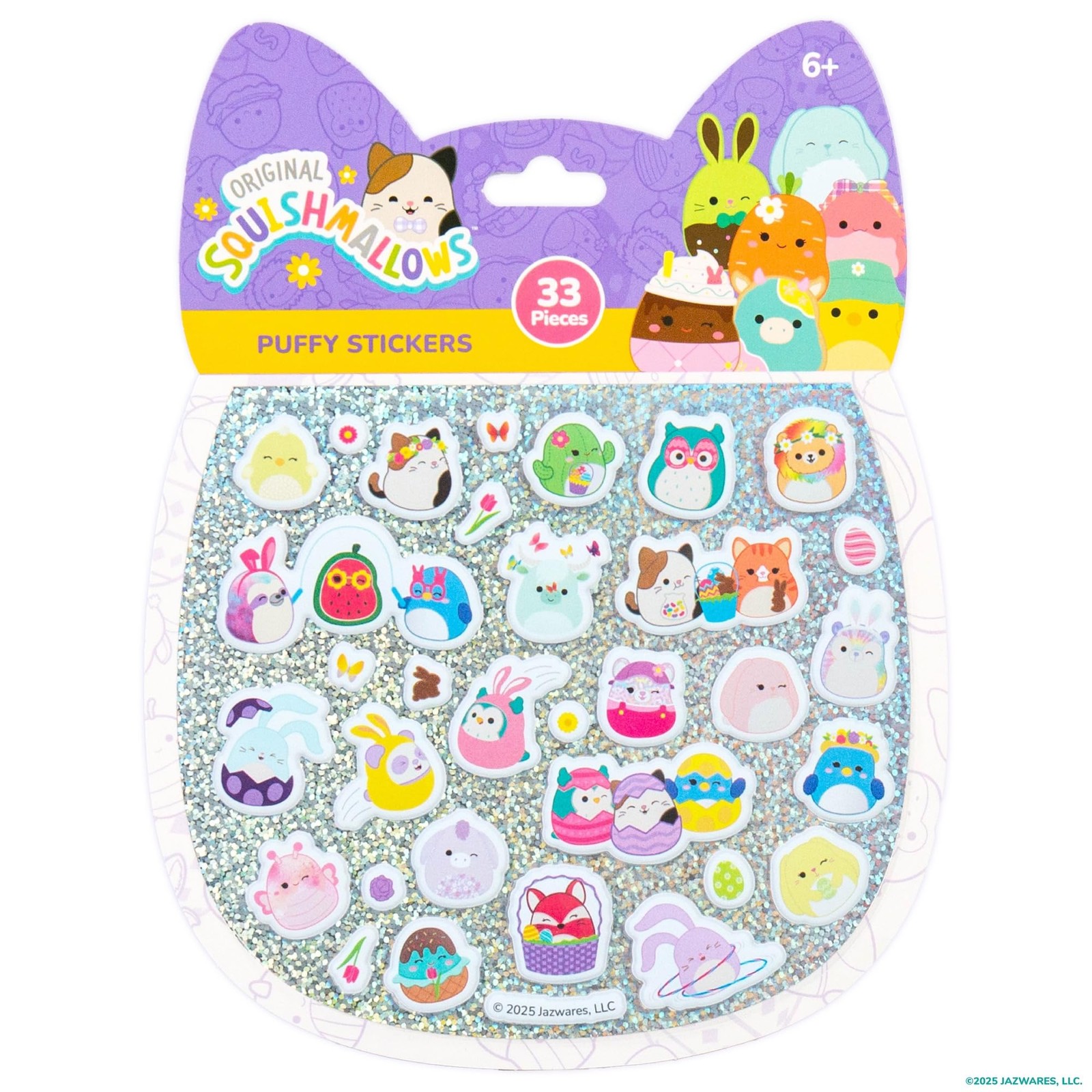 Original Squishmallows Puffy Stickers, 33 Stationery Spring Multi