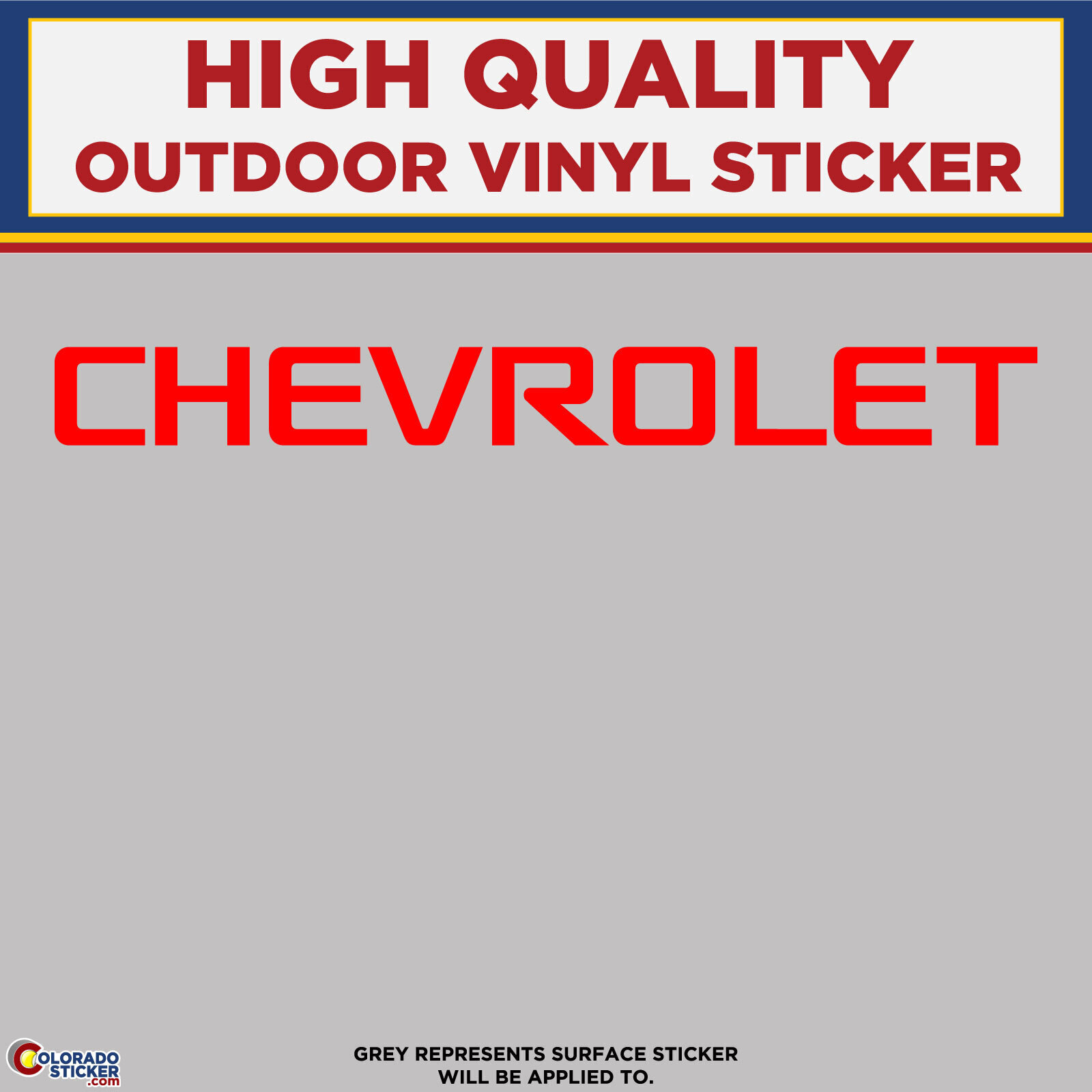 Chevrolet Text, Die Cut High Quality Vinyl Stickers