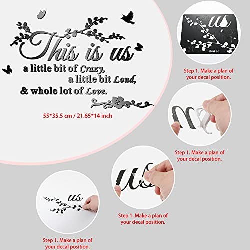 Outus Living Room Wall Decor 3D Acrylic Mirror This is Us Letter…