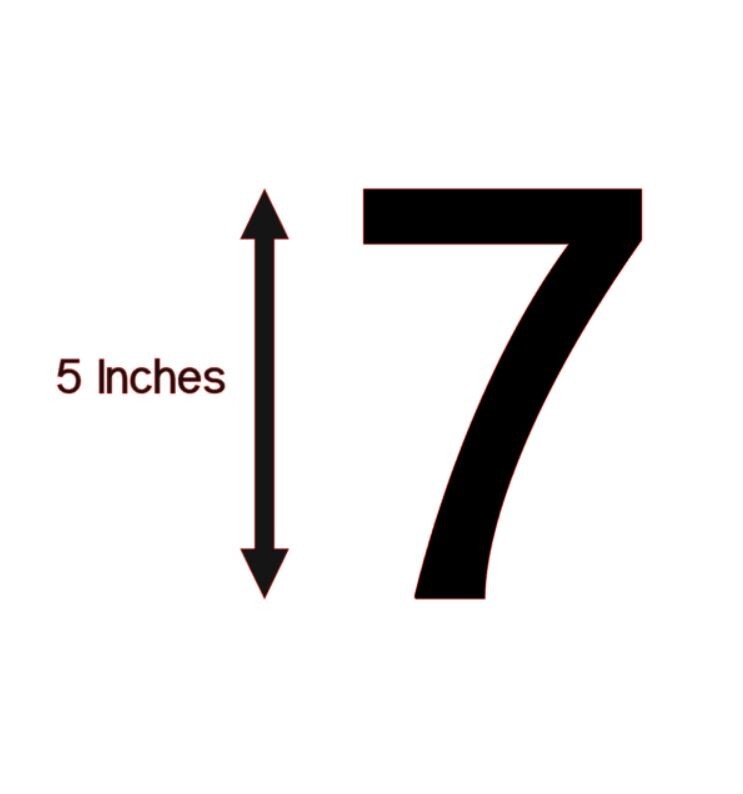Large Number Stickers Mailbox Address 5" Vinyl Decal Building House Business Car