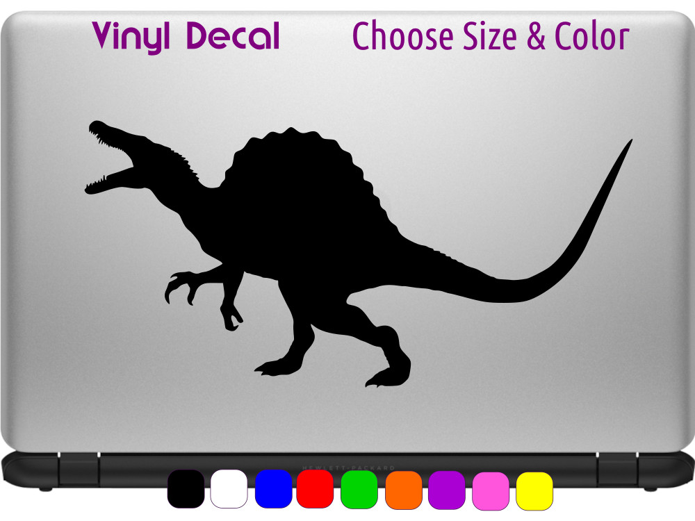Spinosaurus Standing Dinosaur Decal Laptop Window Sticker CHOOSE SIZE COLOR