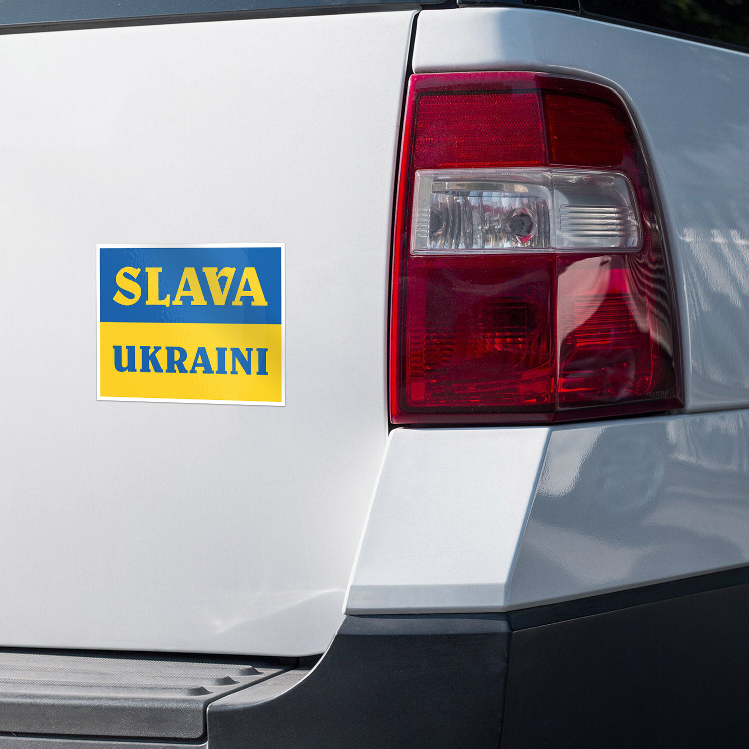 Slava Ukraini Glory To Ukraine Support Flag Car Bumper Vinyl Sticker Decal