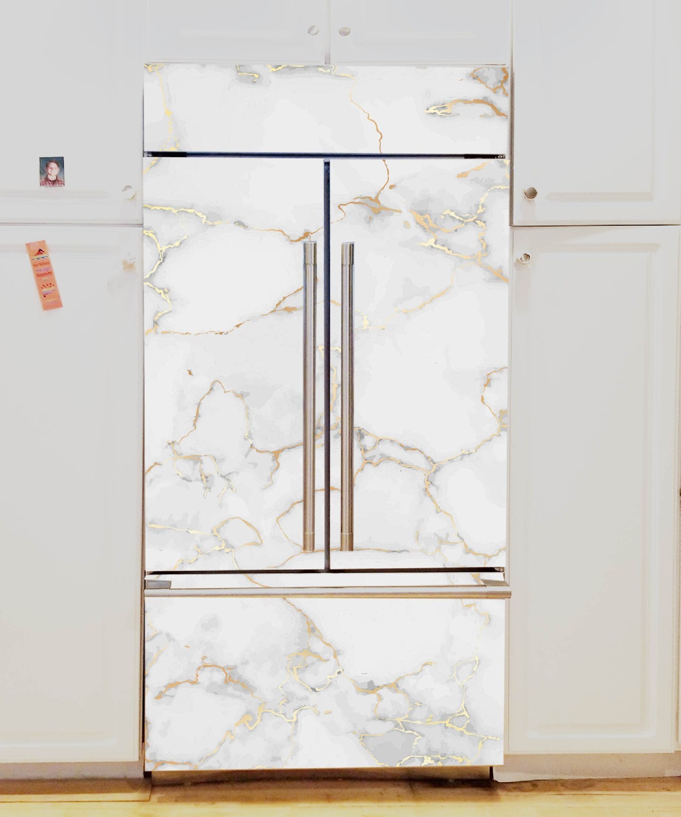 Marble Refrigerator Wrap, Upgrade Your Kitchen in Minutes