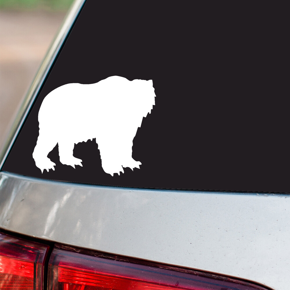 Bear Sticker zoo animal wildlife S3 regular & Chrome Mirror Vinyl Colors