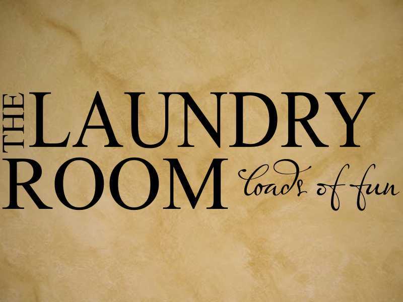 LAUNDRY ROOM LOADS OF FUN Vinyl Wall Quote Decal NEW