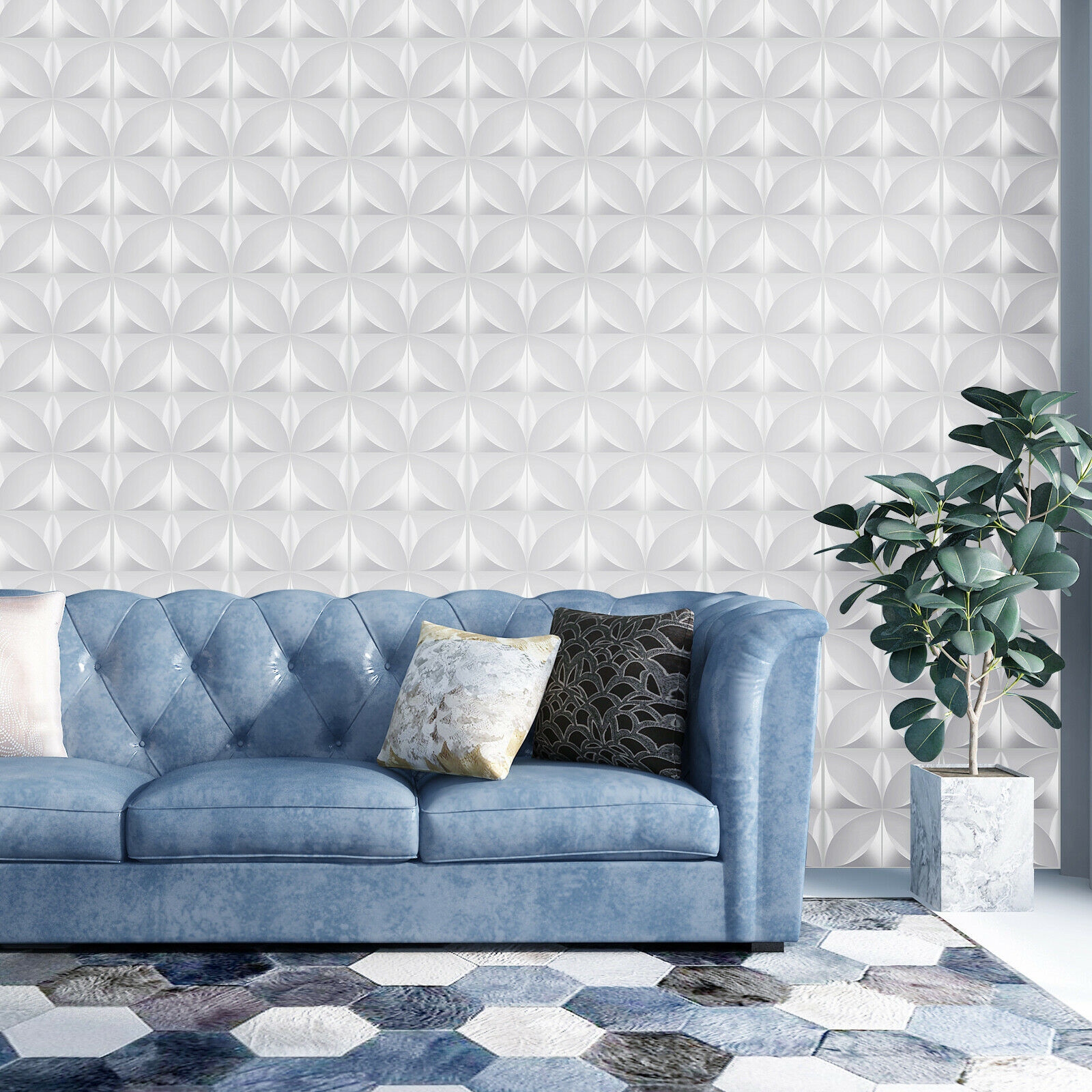 12 Tiles 3D Wall Panels PVC Tiles Textured Bricks Art Design DIY Wallpaper