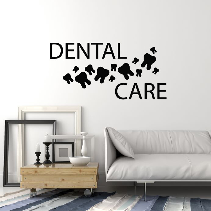 Dental Care Vinyl Wall Decal Healthy Teeth Dentist Clinic Decor Sticker (ig5300)