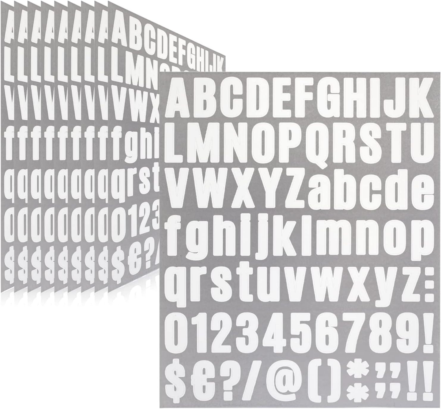 810 Piece 10 Sheet Letter Stickers – Self Adhesive Vinyl Waterproof Mailbox Numb