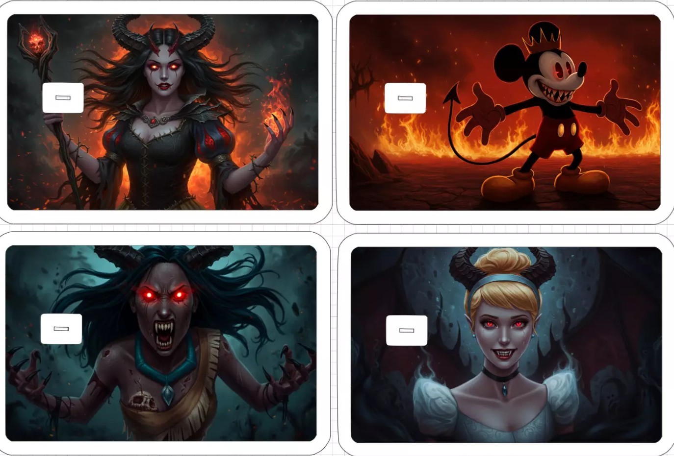 Disney Demon ATM DEBIT CREDIT CARD Skin Sticker Snow Princess Mickey Halloween