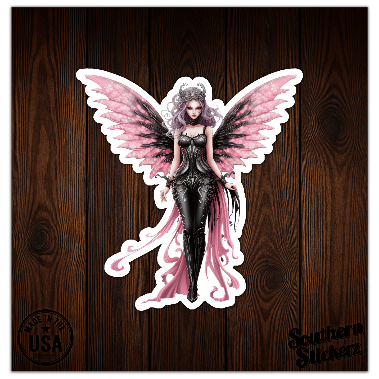 Black Pink Fairy – Vinyl Decal Sticker – Car Window Laptop – ebn12090